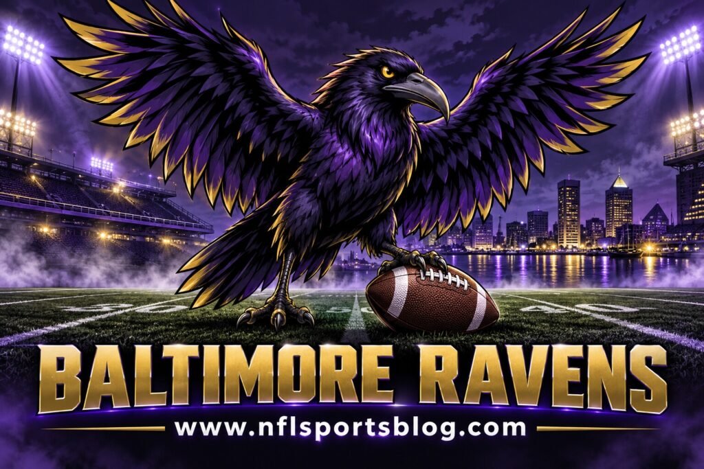 Baltimore Ravens cartoon mascot featured image for www.nflsportsblog.com