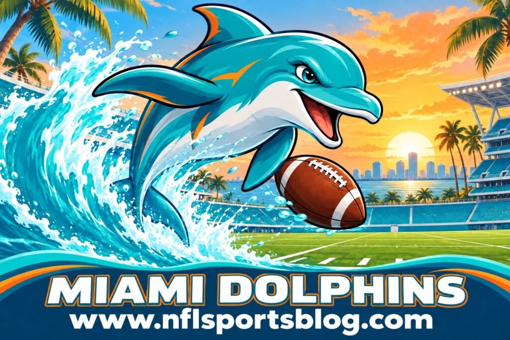 Miami Dolphins cartoon mascot featured image for www.nflsportsblog.com