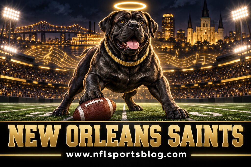 New Orleans Saints cartoon mascot featured image for www.nflsportsblog.com