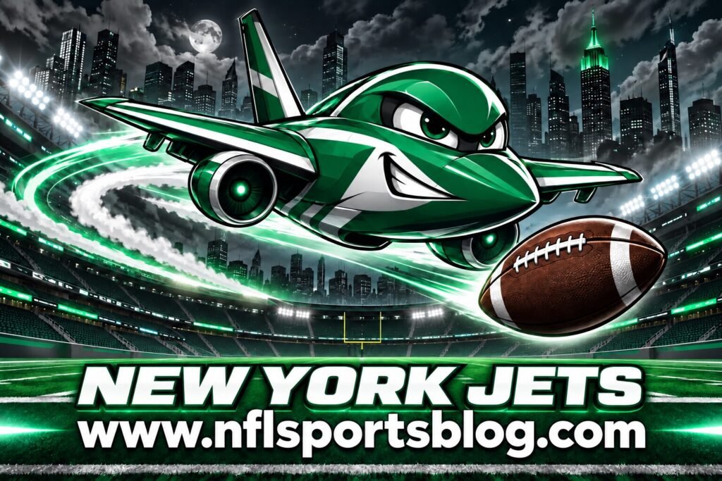 New York Jets cartoon mascot featured image for www.nflsportsblog.com